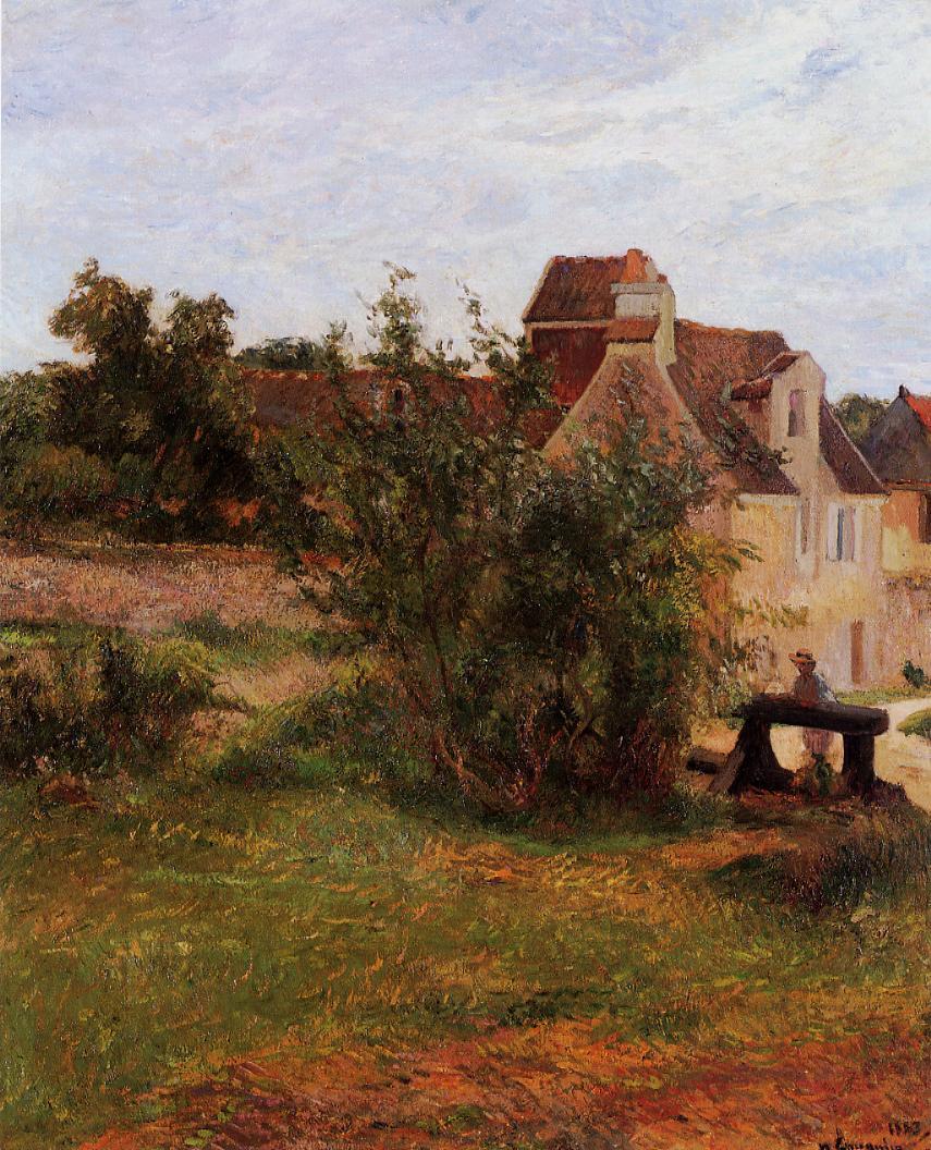 Osny, the Gate, Busagny Farm - Paul Gauguin Painting